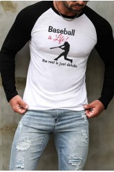 Black Baseball Is Life Mens Graphic Tee