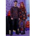 Men's Halloween Pumpkin Smiley Print Long Sleeve Knit T-shirt